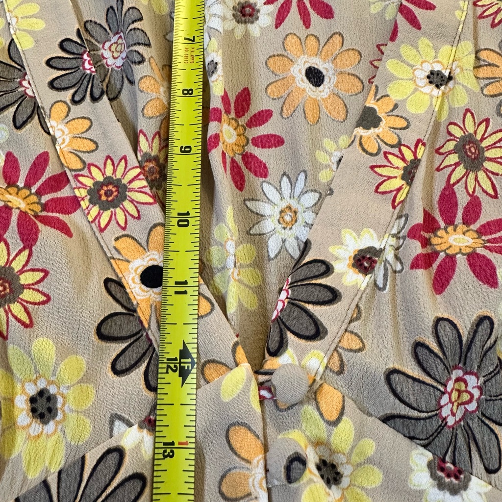 Monte Floral Maxi Dress Floral Full Button Sz L Boho Cottage Core $125 New — image 8 of 8